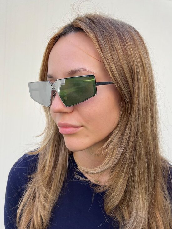 BALENCIAGA Silver Shield 2.0 Metal Frame Sunglasses BB0192S main image 5